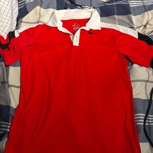 Nike boys Red Polo Shirt large dri fit